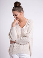 Dámský pletený pulovr LAYLA krémový