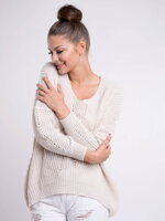 Dámský pletený pulovr LAYLA krémový