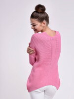 Dámský pletený pulovr LAYLA růžový