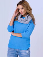 Dámsky pletený sveter HONEY modrý 