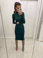 Smaragd színű női garbó ruha SUK88-21