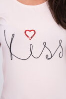 Tričko s napísom Kiss ružové