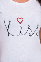 Tričko s napísom Kiss šedé 51562