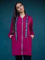 Štýlová mikina s kapucňou VSB SOPHIA bordová na zips