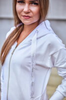 Dámská mikina s kapucí VSB SOPHIA bílá na zip