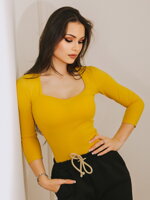 Női póló nyakkivágással HELA VS-DT1906 sárga