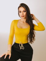 Női póló nyakkivágással HELA VS-DT1906 sárga