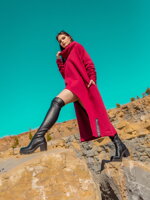 Luxusné dámske pončo VSB Collection bordo