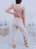 Dámske tepláky VSB VELÚR dusty pink