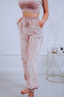 Dámske tepláky VSB VELÚR dusty pink