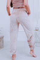 Dámske tepláky VSB VELÚR dusty pink