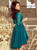  Elegantné dámske šaty 210-8 petrolejovo zelená