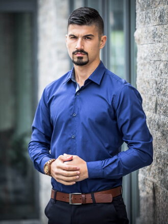 Sötétkék férfi ing VS-PK-1852