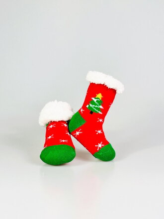 Csúszásgátló zokni csecsemőknek L024 karácsonyfa