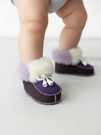 Meleg bőr babacipő 6-12 hónapos méret