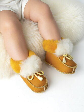 Meleg bőr babacipő 0-12 hónapos méret