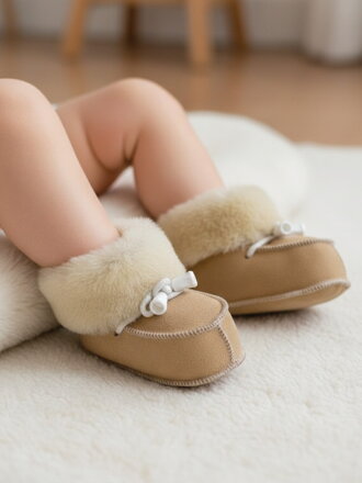 Meleg bőr babacipő 6-12 hónapos méret