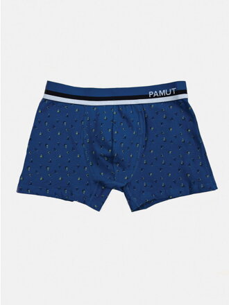Modré pánske boxerky s geometrickými tvarmi Modré pánske boxerky s geometrickými tvarmi