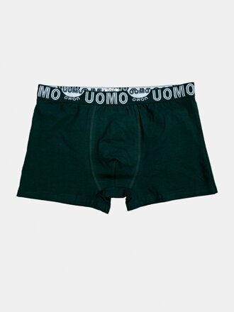 Pánske bavlnené boxerky UOMO v tmavozelenej farbe Pánske bavlnené boxerky UOMO v tmavozelenej farbe