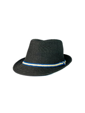 Slamený klobúk na leto v čiernej farbe 17-201  