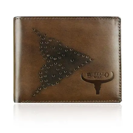 Férfi  bőr pénztárca RFID N7-02-GG TAN