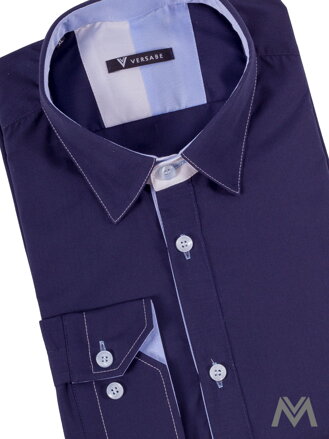 Férfi ing slim fit vágás VS-PK 1741 sötétkék