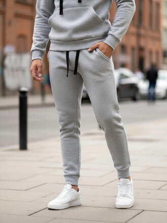 Pánske sivé tepláky VSB CLASSIC 