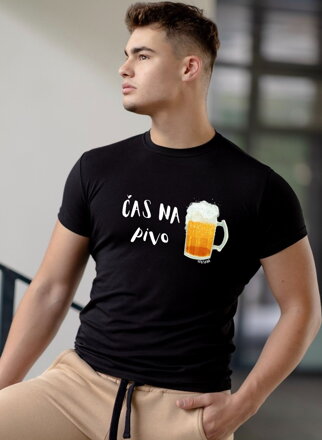 Pánske vtipné tričko VSB ČAS NA PIVO 