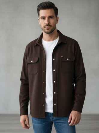 Košeľová bunda VSB CASUAL hnedá