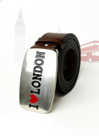 Bőr férfi öv LONDON 3,7 cm