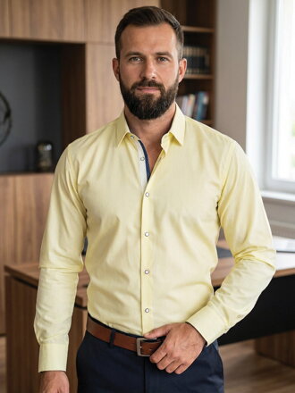 VERSABE Luxus férfi sárga ing pontokkal VS-PK-1735