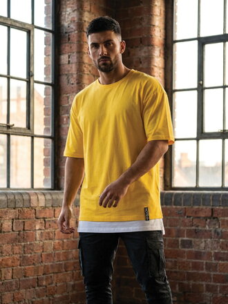 Divatos férfi VSB BASIC sárga póló