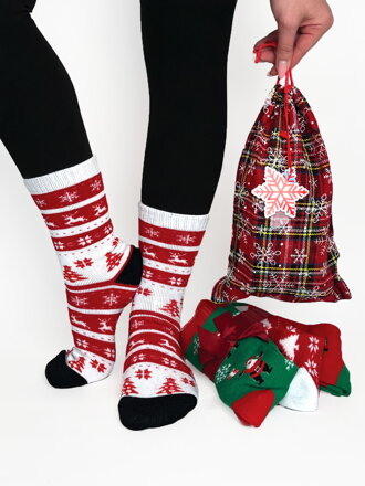 Darčekový balíček s vločkami - 3PACK ponožiek  Darčekový balíček s vločkami - 3PACK ponožiek