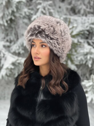 Műszőrme sapka LUXURY bézs