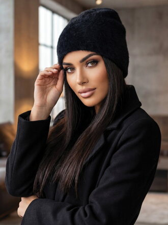 Dámska alpaková čiapka v čiernej farbe