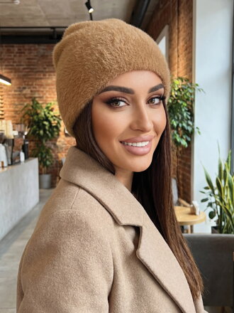 Dámska alpaková čiapka v hnedej farbe