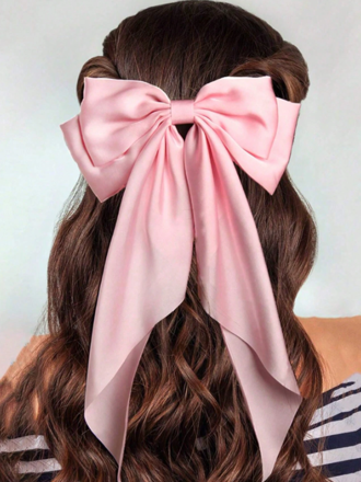 Romantická ružová dámska mašľa do vlasov  Romantická ružová dámska mašľa do vlasov