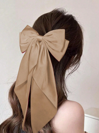 Dámska tmavo-béžová mašľa do vlasov  Dámska tmavo-béžová mašľa do vlasov