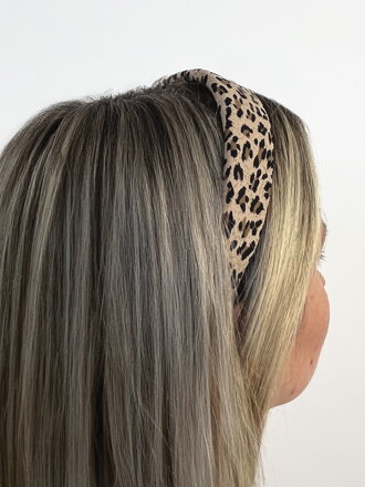 Béžová leopardia čelenka Béžová leopardia čelenka