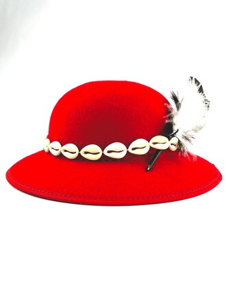 Piros szinű gorál kalap