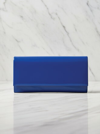 Luxus női lakkozott kék kézitáska