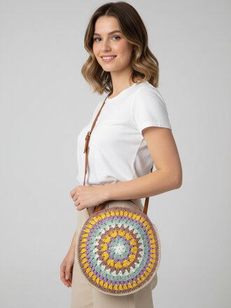 Stílusos színes szalma kézitáska