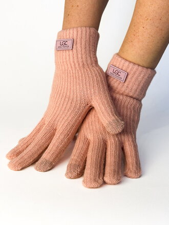 Moderné dámske trendy rukavice v baby pink farbe