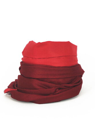 Kétszínű núi pashmina sál ZZ-217 borvörös-bordó