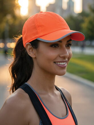 Női baseball sapka A-95 v neon narancs színben