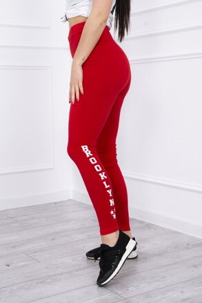 Női sportos leggings BROOKLYN piros