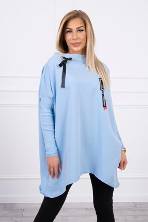 Női oversize pulóver 0015 kék színben