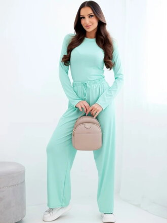 Viskózový komplet v mentolovej farbe ART0298