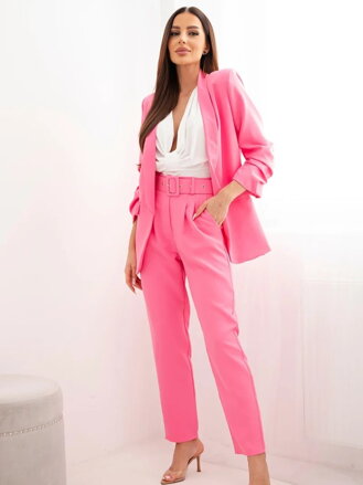 Dámsky elegantný kostým v 80172K ružovej farbe 