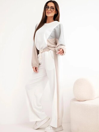 Dámsky komplet s 26007 voľnými nohavicami a oversize mikinou